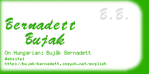 bernadett bujak business card