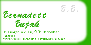 bernadett bujak business card